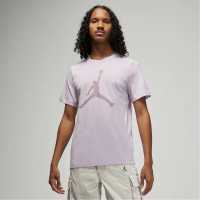 Nike Мъжка Тениска Air Jordan Big Logo T Shirt Mens Purple Мъжки тениски с яка