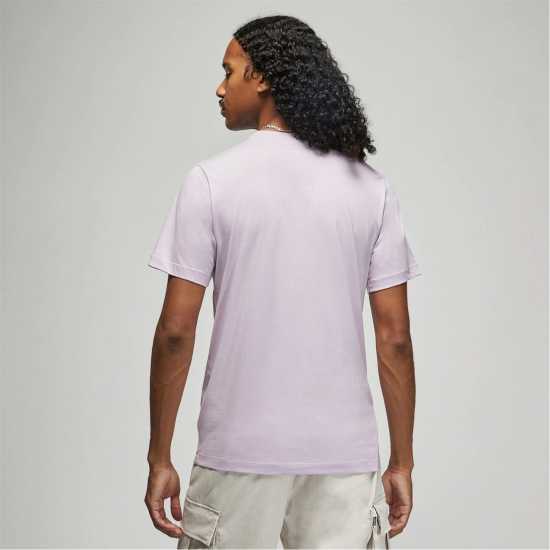 Nike Мъжка Тениска Air Jordan Big Logo T Shirt Mens Purple Мъжки тениски с яка