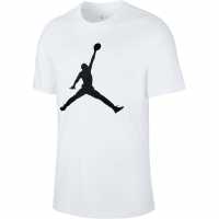Nike Мъжка Тениска Air Jordan Big Logo T Shirt Mens White/Black Мъжки тениски с яка