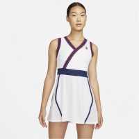 Nike Slam Tennis Dress Womens White/Blue Дамски поли и рокли
