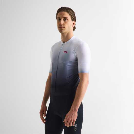 Dhb Dhb Aeron Short Sleeve Jersey 3.0 Unisex White Fade 