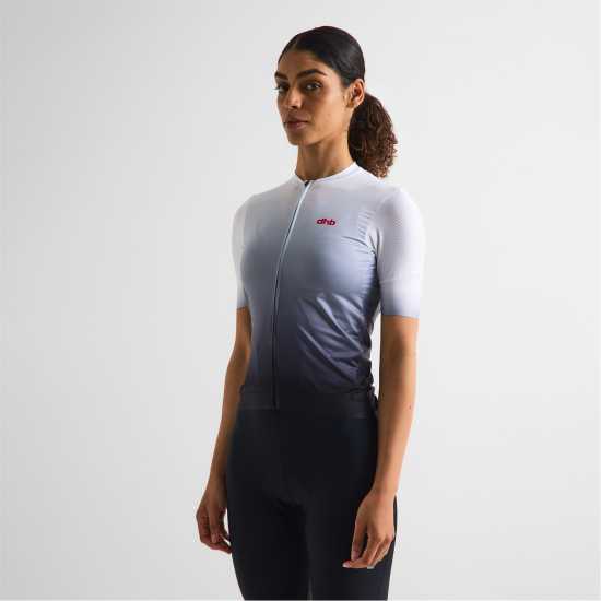 Dhb Dhb Aeron Short Sleeve Jersey 3.0 Unisex White Fade 
