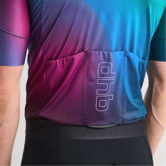 Dhb Dhb Aeron Short Sleeve Jersey 3.0 Unisex Purple Multi 