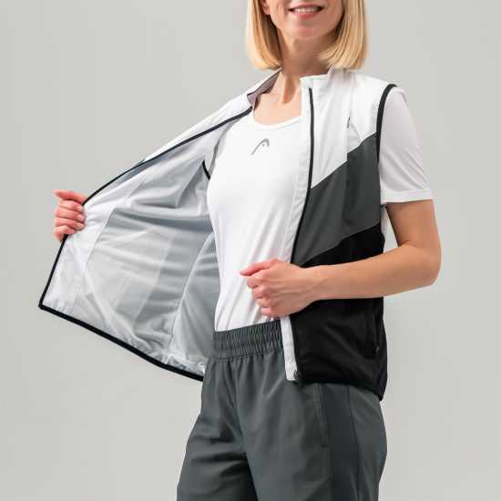 Head Club Vest Womens Черно/Сиво Дамски тениски и фланелки