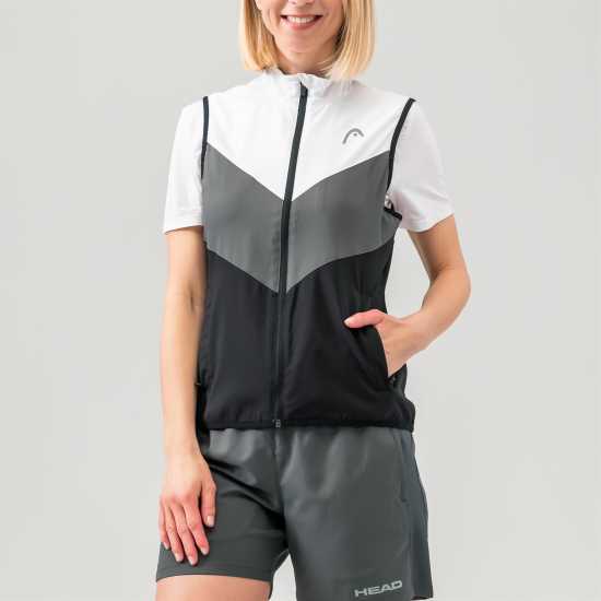 Head Club Vest Womens Черно/Сиво Дамски тениски и фланелки