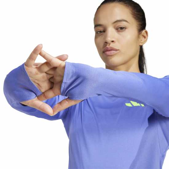 Adidas Горнище С Дълъг Ръкав Adizero Promo Running Long Sleeve Top Womens  Футболни тренировъчни горнища