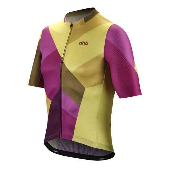 Dhb Dhb Blok Short Sleeve Jersey 3.0 Yellow/Purple 