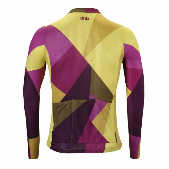 Фланелка С Дълъг Ръкав Dhb Dhb Blok Long Sleeve Jersey 3.0 Unisex Yellow/Purple 