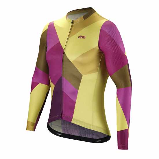 Фланелка С Дълъг Ръкав Dhb Dhb Blok Long Sleeve Jersey 3.0 Unisex Yellow/Purple 
