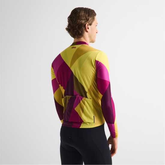 Фланелка С Дълъг Ръкав Dhb Dhb Blok Long Sleeve Jersey 3.0 Unisex Yellow/Purple 