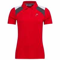 Head Блуза С Яка Tech Polo Shirt Womens Red/White Дамски тениски с яка
