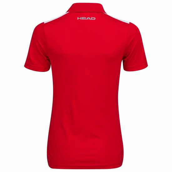 Head Блуза С Яка Club Tech Polo Shirt Womens Red/White Дамски тениски с яка