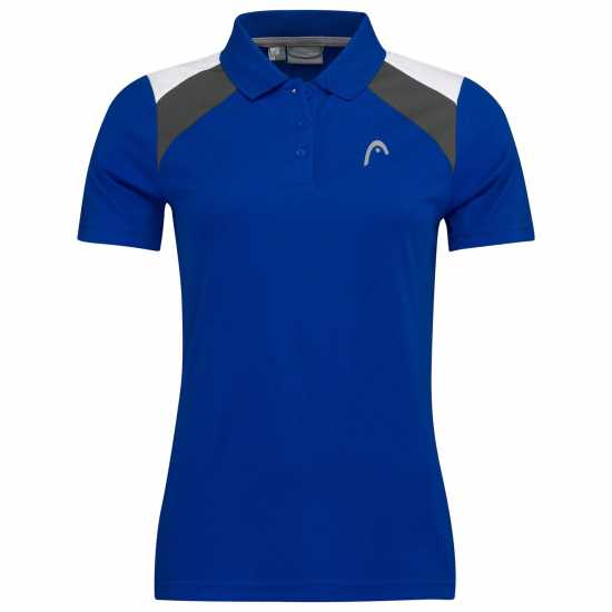 Head Блуза С Яка Club Tech Polo Shirt Womens Синьо/Бяло Райл Бадминтон