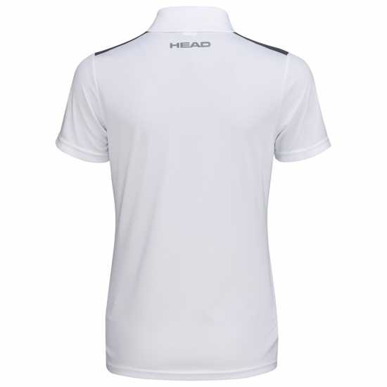 Head Блуза С Яка Club Tech Polo Shirt Womens White/Dark Blue Дамски тениски с яка