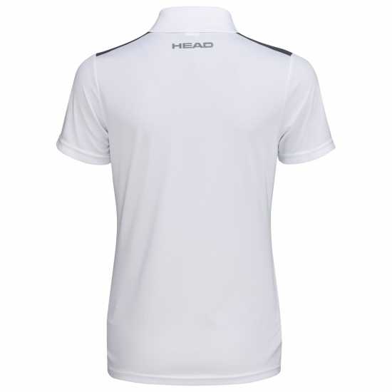 Head Блуза С Яка Club Tech Polo Shirt Womens Бяло/Тъмно синьо Бадминтон