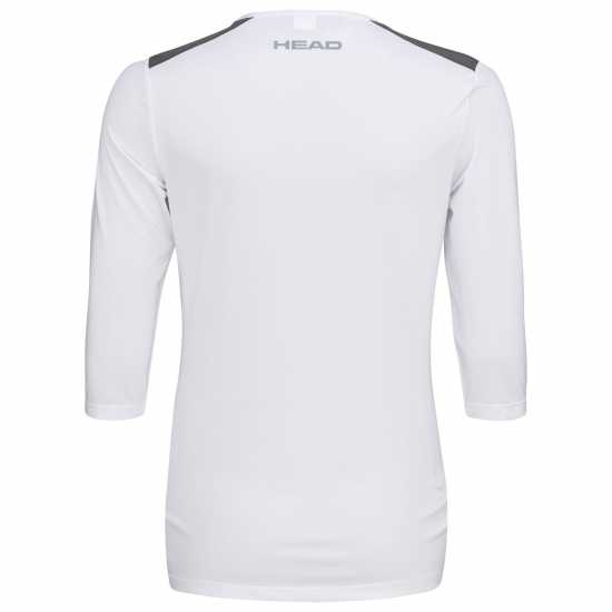 Head Club Three Quartersleeve T-Shirt Women Бяло/Тъмно синьо Бадминтон