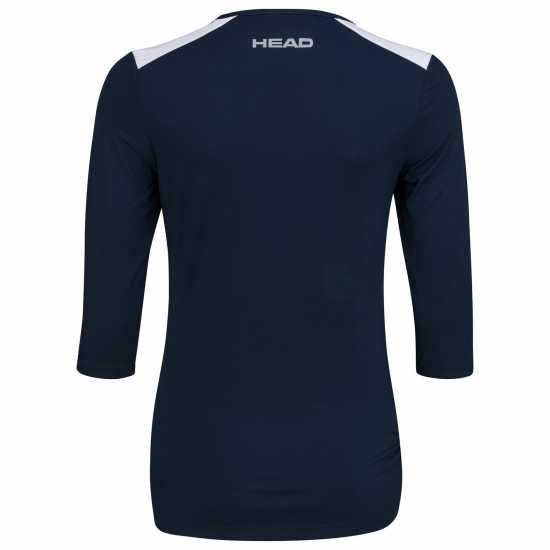 Head Club 3 Quarter Sleeve T-Shirt Dark Blue Дамски тениски и фланелки