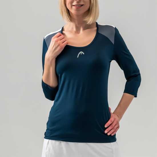 Head Club Three Quartersleeve T-Shirt Women Тъмно синьо Бадминтон