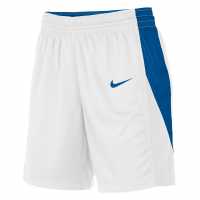 Nike Women's Basketball Shorts White/Ryl Blue 