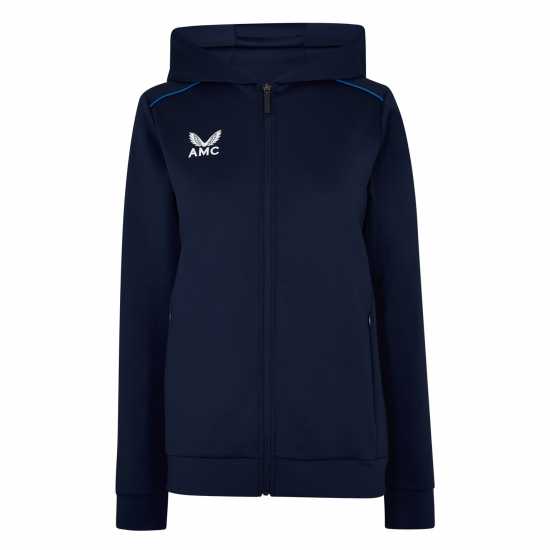 Castore Amc Full Zip Hoodie Womens Морска синьо Бадминтон