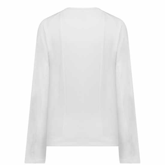 Castore Amc Ls Performance T-Shirt Womens Бяло/Морско синьо Бадминтон