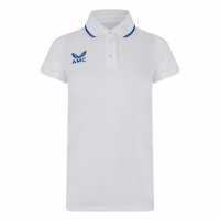 Castore Ss Mdia Polo Ld23 White/Blue Дамски тениски с яка