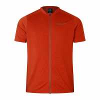 Endura Loop S/s Zipped Jersey Огнено червено Мъжки тениски и фланелки
