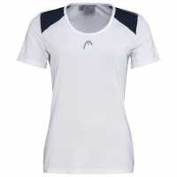 Head Club Tech T-Shirt Womens White/Dark Blue Дамски тениски и фланелки