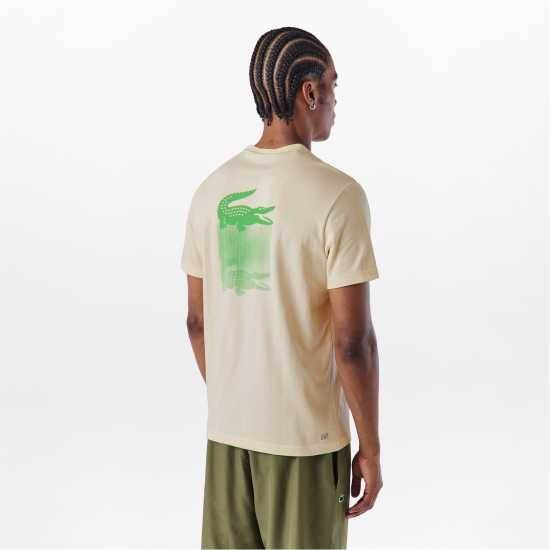 Lacoste Short Sleeve Moisture Wicking Performance T-Shirt Бял ZFJ 