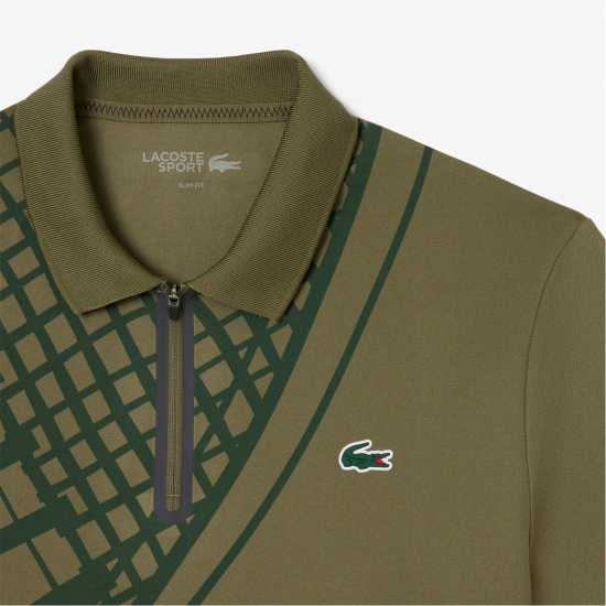 Lacoste Блуза С Яка Us Open Short Sleeve Performance Polo Shirt Зелен E9F 
