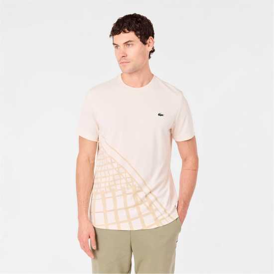 Lacoste Us Open Short Sleeve Performance T-Shirt Бял ZFJ 