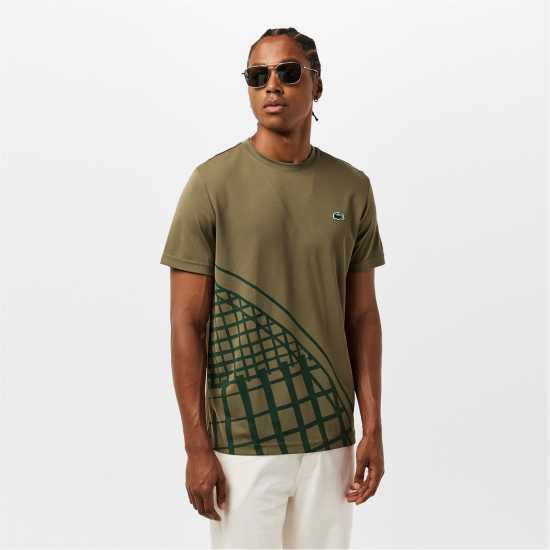 Lacoste Us Open Short Sleeve Performance T-Shirt Зелен E9F Lacoste Us Open Short Sleeve Performance T-Shirt Зелен E9F