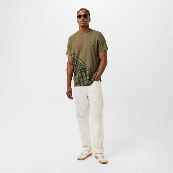 Lacoste Us Open Short Sleeve Performance T-Shirt Зелен E9F Lacoste Us Open Short Sleeve Performance T-Shirt Зелен E9F