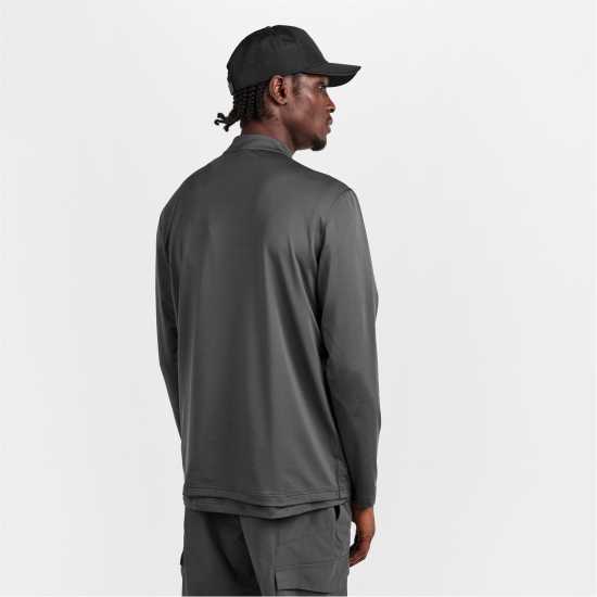 Hugo Boss Boss Men's Green Quarter Zip Performance Tracksuit Top Grey Hugo Boss Boss Men's Green Quarter Zip Performance Tracksuit Top Grey