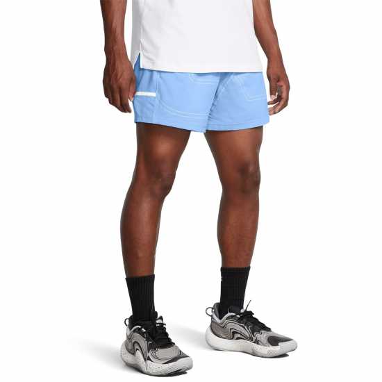 Under Armour Armour Ua Zone Pro 5In Short Tracksuit Bottom Mens Blue Мъжки спортни екипи в две части