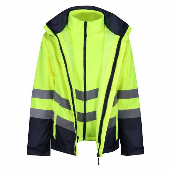 Regatta 3-In-1 Hi-Vis Jacket Жълто/Морско синьо 