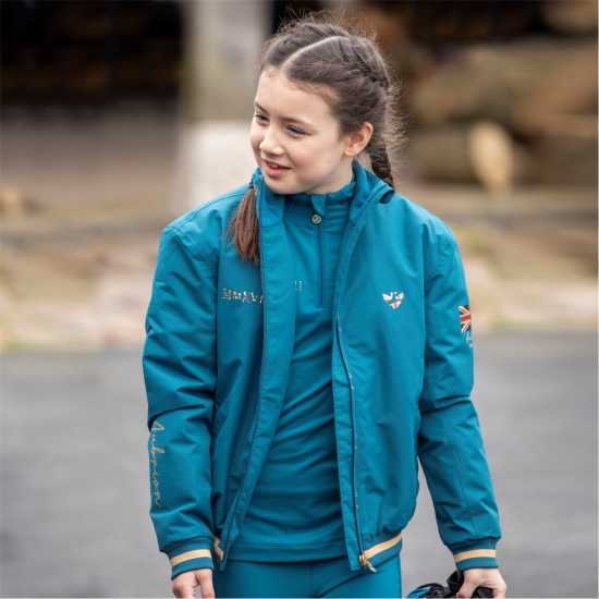 Team Jacket - Young Rider Teal Детски якета и палта