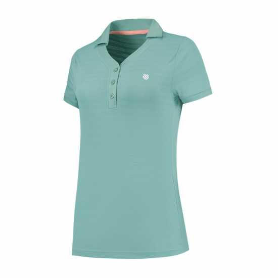 K Swiss Блуза С Яка Short Sleeve Polo Shirt Womens Нилско синьо Бадминтон