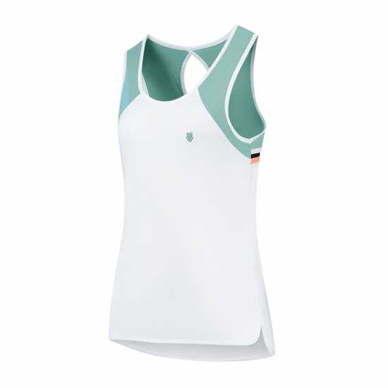 Бадминтон K Swiss Дамски Потник Hypercourt Advantage Tank Top Womens Бяло/Нилско синьо K Swiss Дамски Потник Hypercourt Advantage Tank Top Womens Бяло/Нилско синьо Бадминтон