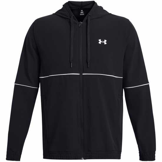 Under Armour Baseline Woven Performance Hoodie Черно 