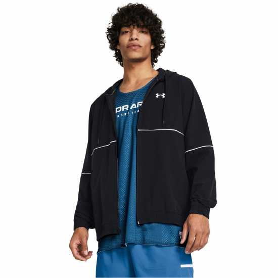 Under Armour Baseline Woven Performance Hoodie Черно 