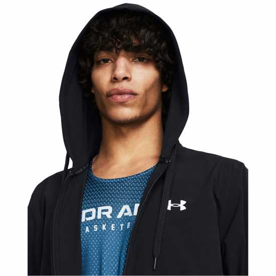 Under Armour Baseline Woven Performance Hoodie Черно 