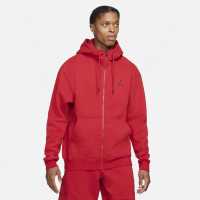 Nike Air Jordan Full-Zip Fleece Hoodie Mens Red Мъжки полар