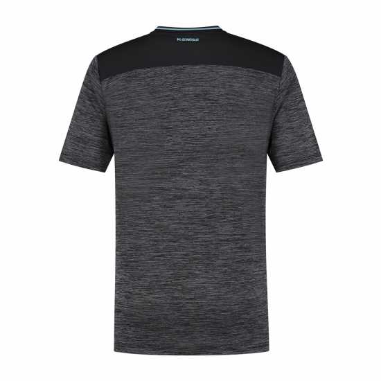 K Swiss Men's Hypercourt Short-Sleeve Performance T-Shirt Млнге Джет Блк 