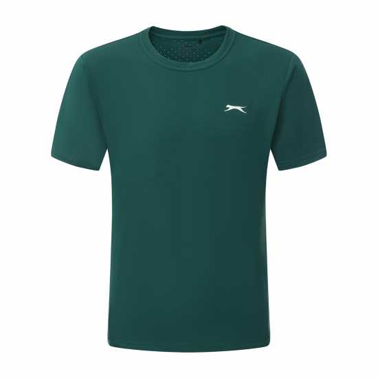 Slazenger Men's Perf Tennis Short Sleeve Performance T-Shirt Green 
