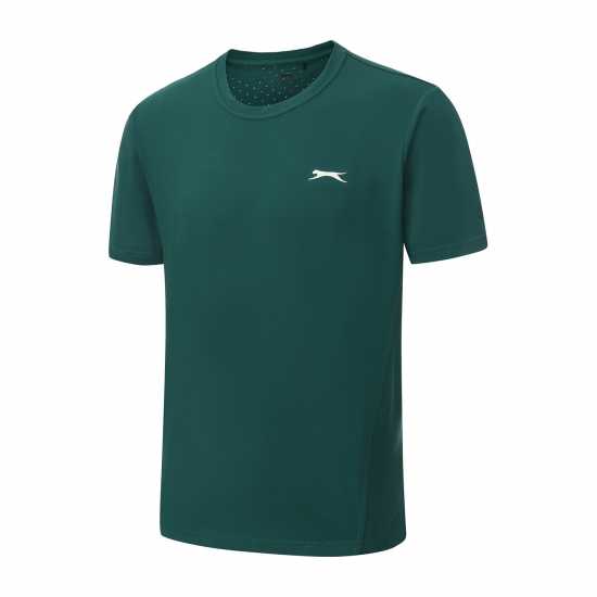 Slazenger Men's Perf Tennis Short Sleeve Performance T-Shirt Green 