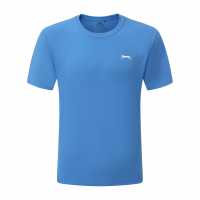 Slazenger Men's Perf Tennis Short Sleeve Performance T-Shirt Blue 