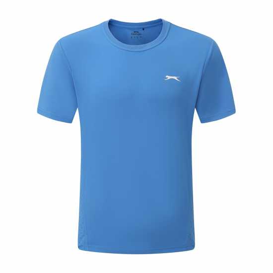 Slazenger Men's Perf Tennis Short Sleeve Performance T-Shirt Blue 