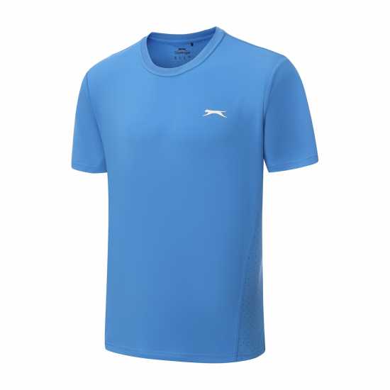 Slazenger Men's Perf Tennis Short Sleeve Performance T-Shirt Blue 