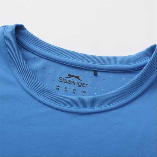 Slazenger Men's Perf Tennis Short Sleeve Performance T-Shirt Blue 